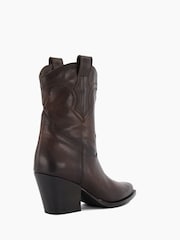Dune London Brown Ponty True Western Boots - Image 6 of 7