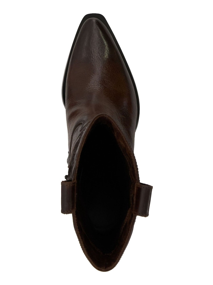 Dune London Brown Ponty True Western Boots - Image 7 of 7