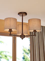 Bronze Blenheim 3 Light Flush Fitting Ceiling Light - Image 1 of 4