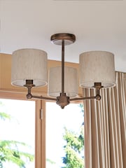 Bronze Blenheim 3 Light Flush Fitting Ceiling Light - Image 2 of 4