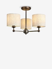 Bronze Blenheim 3 Light Flush Fitting Ceiling Light - Image 4 of 4