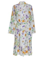 Nora Rose Cream Hummingbird Print Short Dressing Gown - Image 4 of 4