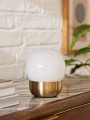 Brass Pod Rechargeable Touch Wireless Table Lamp - Image 2 of 6