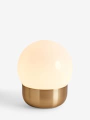 Brass Pod Rechargeable Touch Wireless Table Lamp - Image 4 of 6