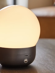 Pewter Grey Pod Rechargeable Touch Wireless Table Lamp - Image 3 of 5
