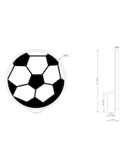 Black Football Rechargeable Wireless Wall Light - Image 4 of 8