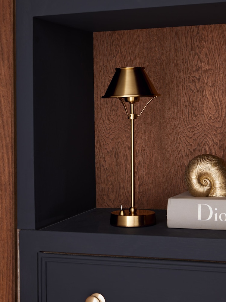 Brass Hector Rechargeable Small Wireless Table Lamp - Image 2 of 6