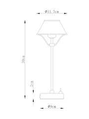Brass Hector Rechargeable Small Wireless Table Lamp - Image 4 of 6