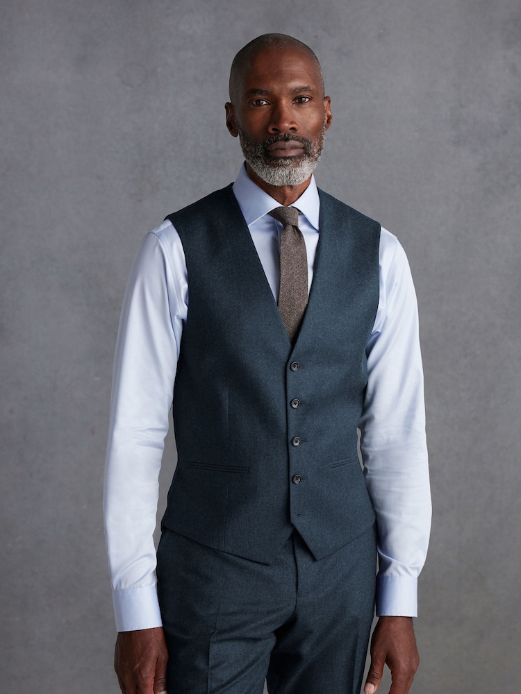 Blau - Signature Zignone Flannel Suit Waistcoat - Bild 1 von 8 Blau - Signature Zignone Flannel Suit Waistcoat - Bild 1 von 8