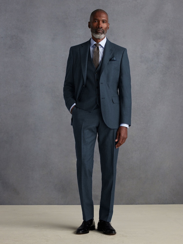 Blau - Signature Zignone Flannel Suit Waistcoat - Image 2 of 8