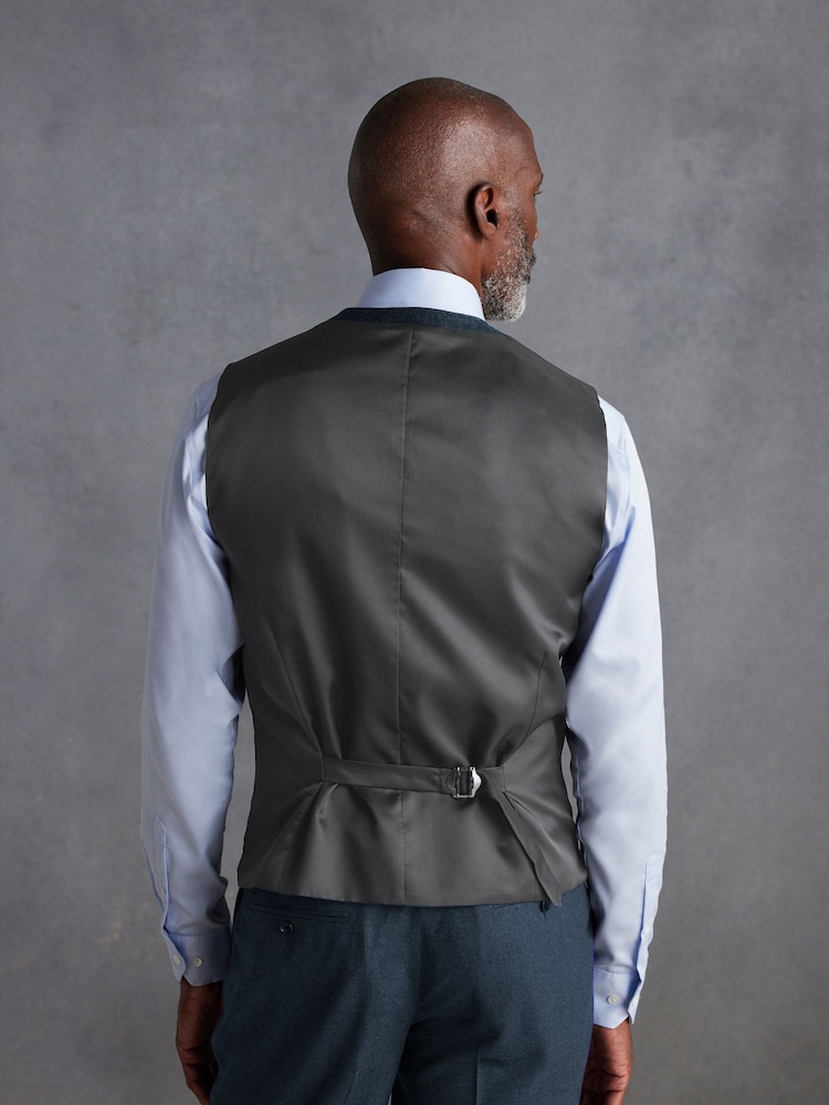 Blau - Signature Zignone Flannel Suit Waistcoat - Image 3 of 8