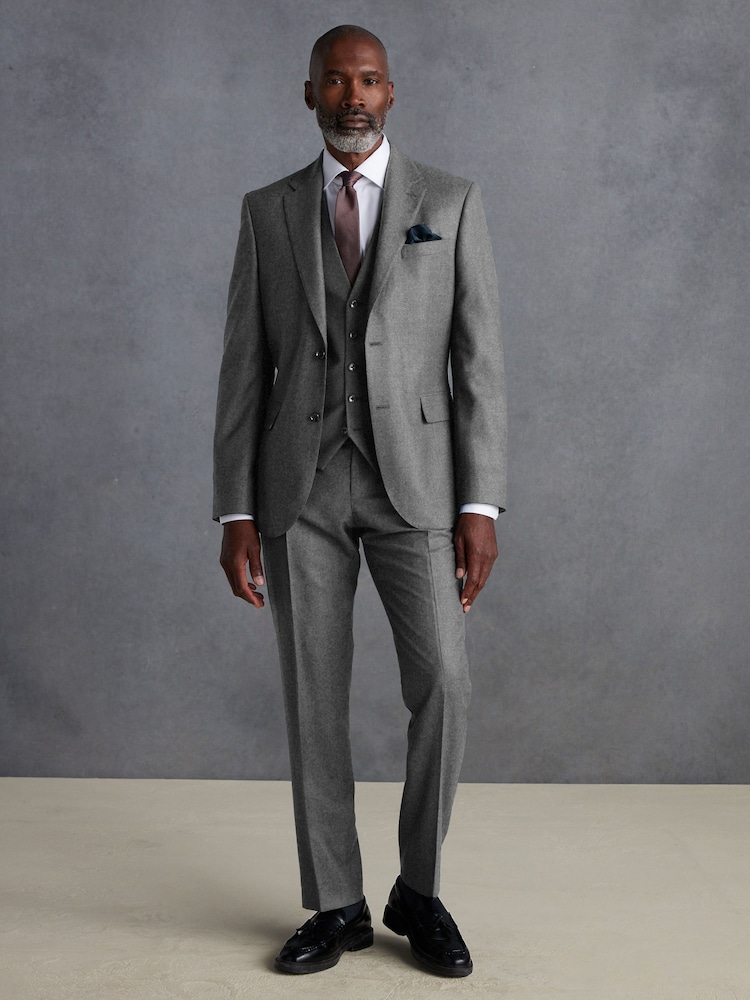 Grau - Signature Zignone Flanell-Anzugweste - Image 2 of 9