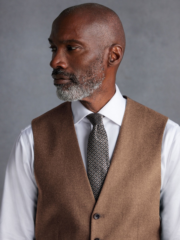 neutre - Signature Gilet de costume en flanelle Zignone - Image 4 of 8