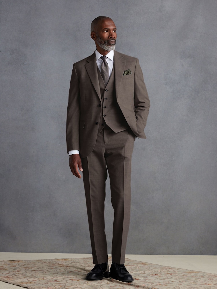 Brun - Signature Gilet de costume Tollegno - Image 2 of 8