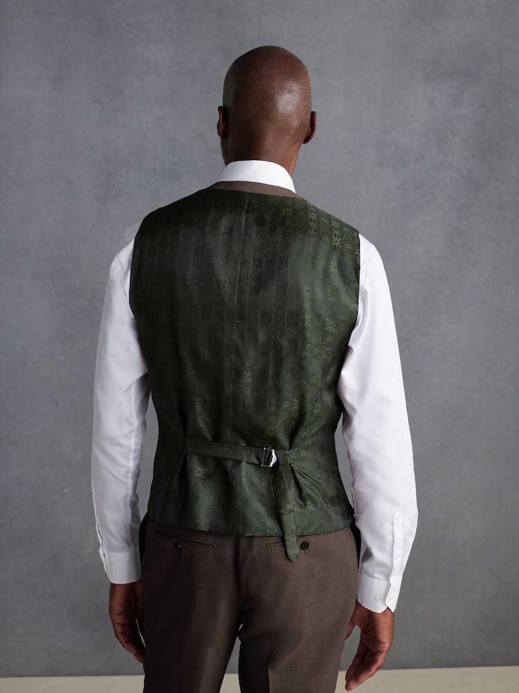 Brun - Signature Gilet de costume Tollegno - Image 3 of 8