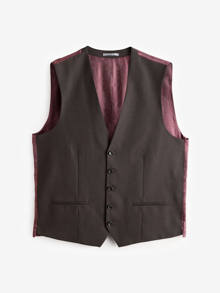 Brun - Signature Gilet de costume Tollegno - Image 5 of 8