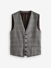 Grau - Signature Marzotto Anzugweste mit Karomuster - Image 6 of 9