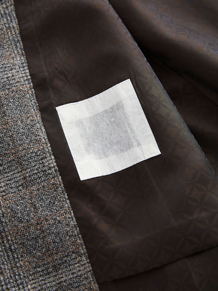 Grau - Signature Marzotto Anzugweste mit Karomuster - Image 7 of 9