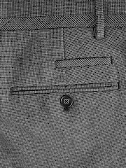 Grey Tailored Fit Textured Suit Trousers - Image 8 of 9