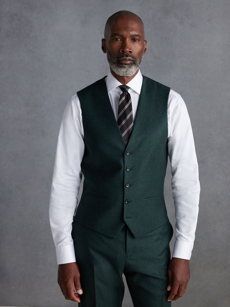 Grün - Signature Zignone Flannel Suit Waistcoat - Bild 1 von 9 Grün - Signature Zignone Flannel Suit Waistcoat - Bild 1 von 9