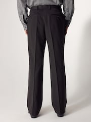 Brown Slim Fit EDIT Flared Western Style Suit Trousers - Image 4 of 10