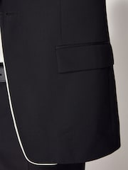 Black EDIT Trimmed Tuxedo Suit Jacket - Image 5 of 8