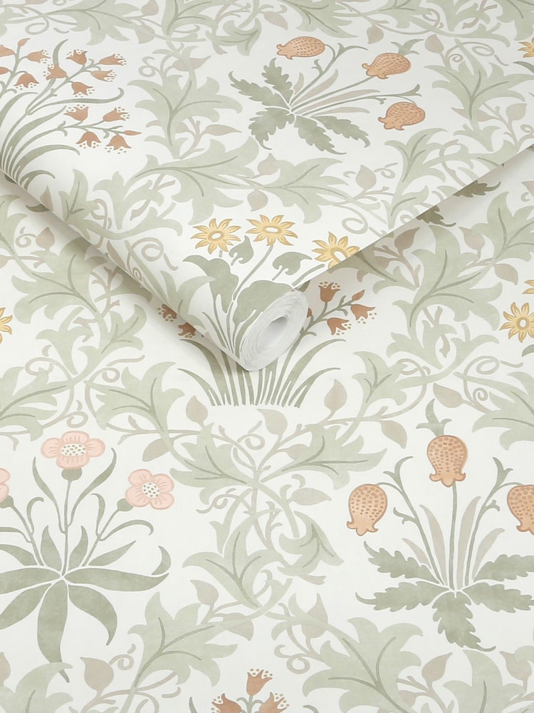 William Morris At Home Spring Peony and Sage Celandine 10M Wallpaper - Image 5 of 5