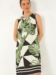 Roman Green Petite Sleeveless Shift Dress - Image 1 of 5