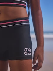 Black Varsity Sporty Bikini (3-16yrs) - Image 6 of 9