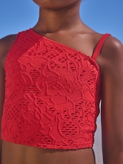 Red One Shoulder Bikini (3-16yrs) - Image 3 of 7