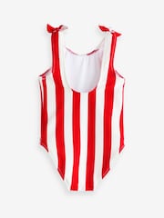 Red Stripe Tie Shoulder Swimsuit (3mths-12yrs) - Image 6 of 7