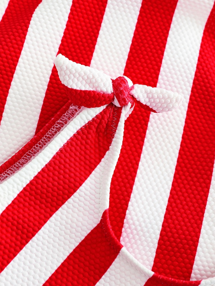 Red Stripe Tie Shoulder Swimsuit (3mths-12yrs) - Image 7 of 7