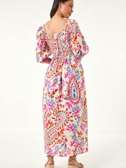 Roman Pink Pink Petite Paisley Print Dress - Image 2 of 5