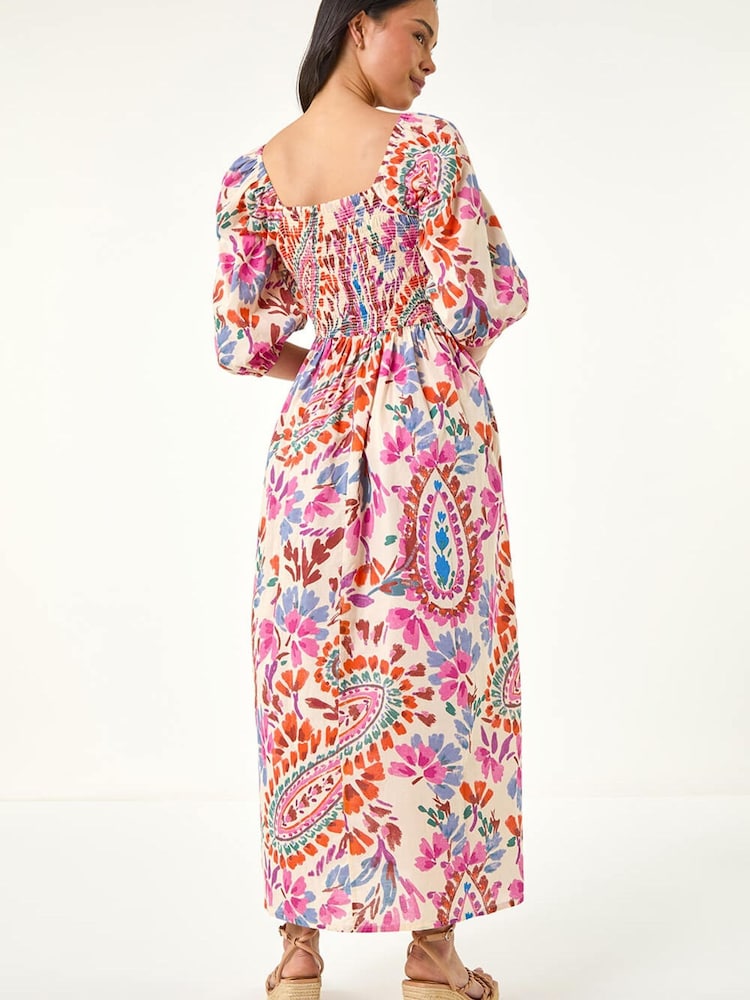 Roman Pink Pink Petite Paisley Print Dress - Image 2 of 5