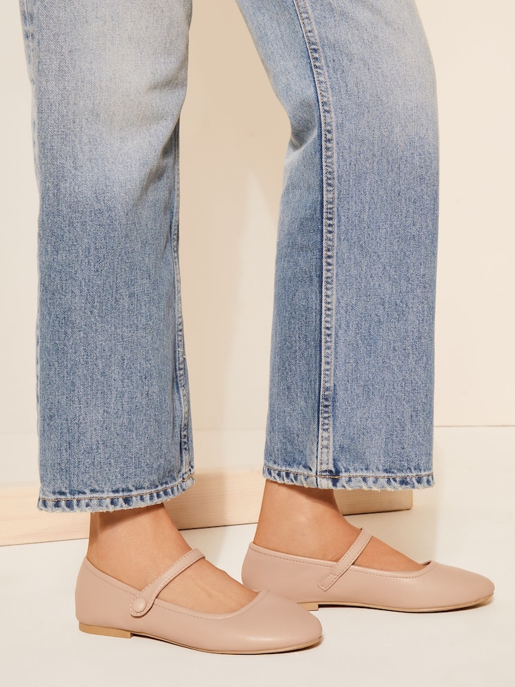 Friends Like These Nude Pink Round Toe Mary Jane Ballet Pump - Image 2 of 5