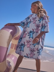 Blue Disney Stitch License Oversized Hooded Towelling Cover-Up - Image 2 of 7