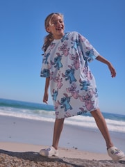 Blue Disney Stitch License Oversized Hooded Towelling Cover-Up - Image 3 of 7