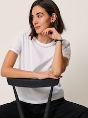 White Pearl Trim Short Sleeve T-Shirt - Image 3 of 7