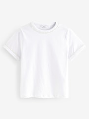 White Pearl Trim Short Sleeve T-Shirt - Image 6 of 7