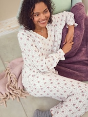 طقم بيجامة منسوجة بخامة %100 قطن من Laura Ashley - صورة 6 من 12