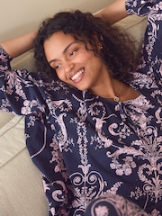Laura Ashley Navy/Pink 100% Cotton Pyjamas - Image 6 of 6