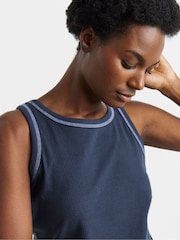 Simply Be Blue Pretty Secrets Ribbed Shortie Set Vest Tops 2 Pack - Image 3 of 5