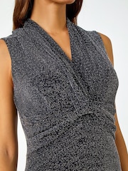 Roman Metallic Shimmer Twist Detail Stretch Maxi Dress - Image 5 of 5