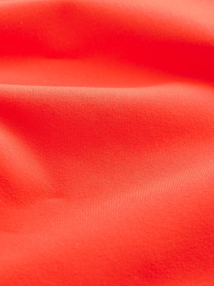 Red Active Sports Tummy Control High Waisted Sculpting Longline Cycling Shorts - Image 7 of 7
