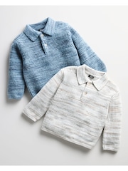 Blue Long Sleeve Polo Shirt (3mths-7yrs) - Image 5 of 8