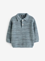 Blue Long Sleeve Polo Shirt (3mths-7yrs) - Image 6 of 8