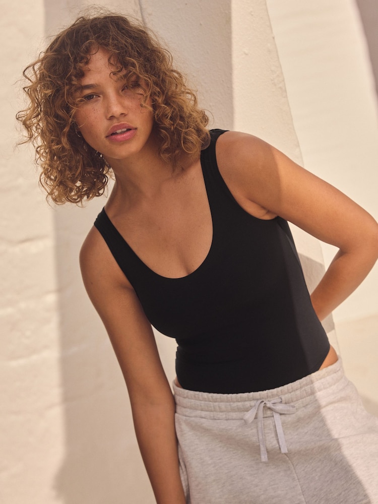 self. Black Smoothing Comfort Sleeveless Bodysuit - Image 1 of 8