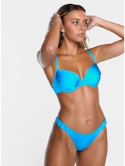 Boux Avenue Blue Aruba Ruched Bikini Top - Image 1 of 3