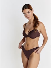 Marrón - Boux Avenue Jamaica Plunge Chocolate Bikini Top - Imagen 5 de 5