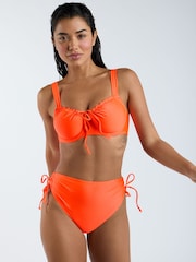 Boux Avenue Orange Amalfi High Waisted Bikini Bottoms - Image 1 of 4